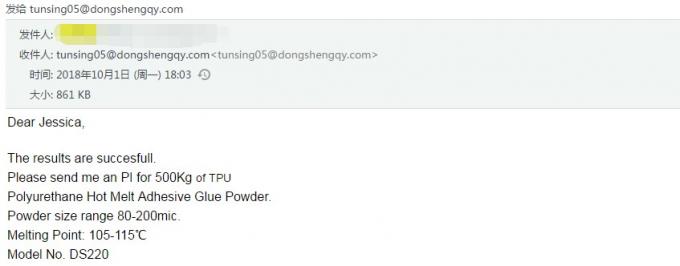 Белый ПА Горяче расплавленный клейкий порошок Горяче расплавленный порошок Сильное связывающее действие 2